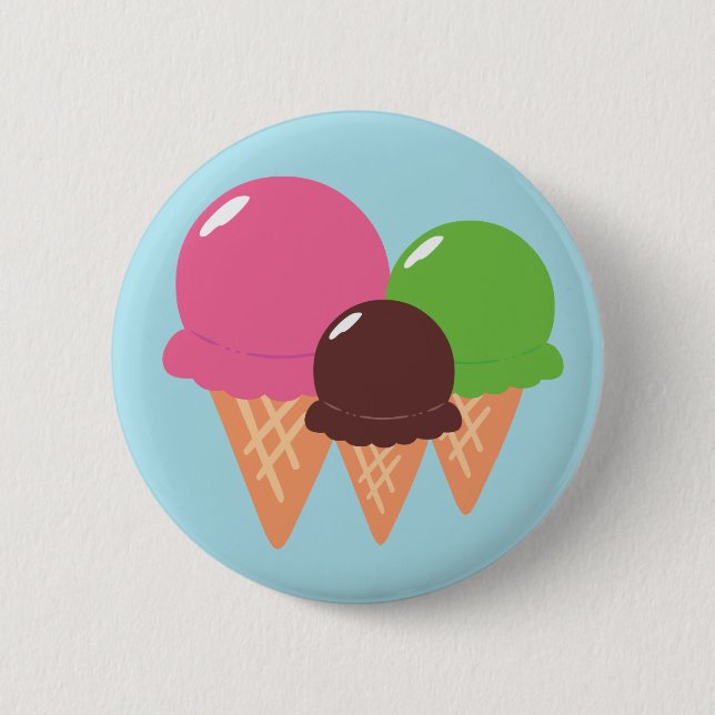Ice Cream Cones 6 Cm Round Badge (Front)