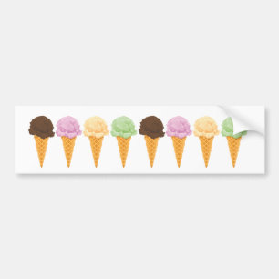 Ice Cream Cones Bumper Sticker