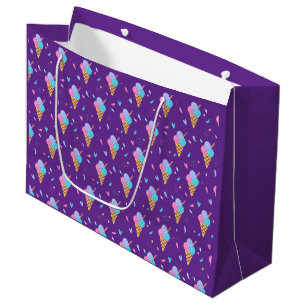 Ice Cream Cones Design Large Gift Bag