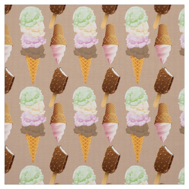Ice Cream Cones Fabric (Swatch)