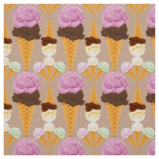 Ice Cream Cones Fabric (Swatch)