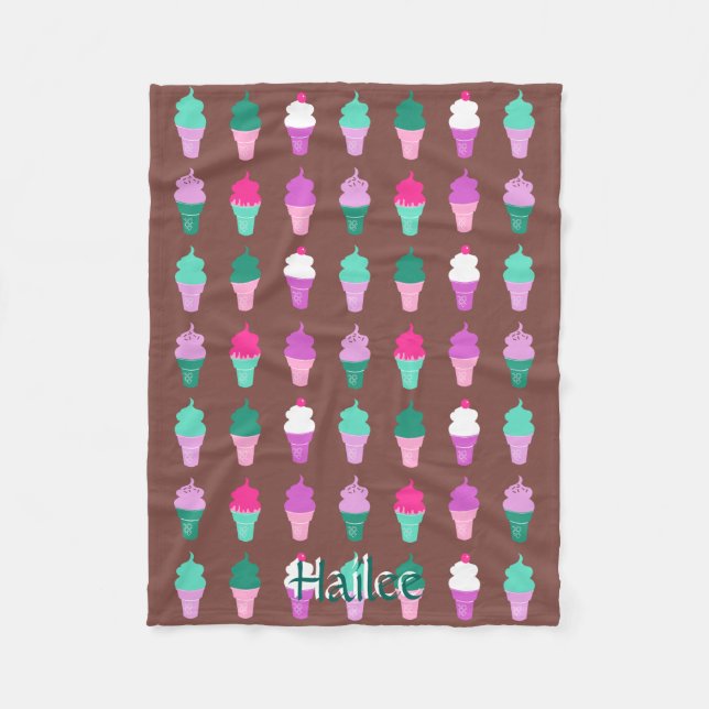 Ice cream cones fleece blacket blanket (Front)