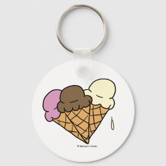 Ice Cream Cones Key Ring