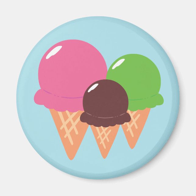 Ice Cream Cones Magnet (Front)
