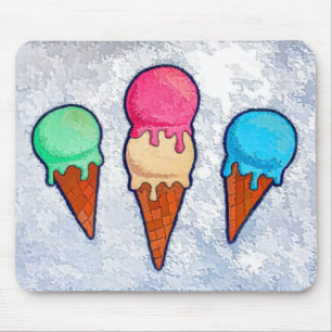 Ice Cream Cones Mouse Pad