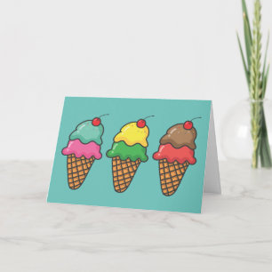 ICE CREAM CONES NOTE CARDS