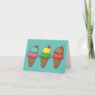 ICE CREAM CONES NOTE CARDS