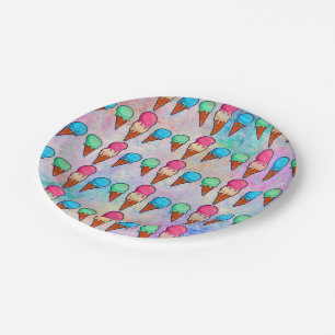 Ice Cream Cones Paper Plate