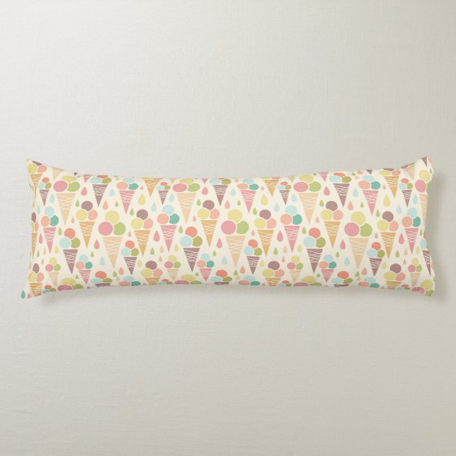 Ice cream cones pattern body cushion (Front)