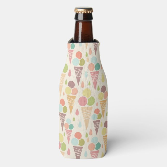 Ice cream cones pattern bottle cooler (Bottle Front)