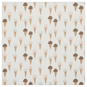 Ice Cream Cones Pattern Fabric
