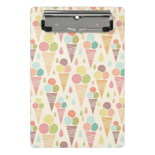 Ice cream cones pattern mini clipboard
