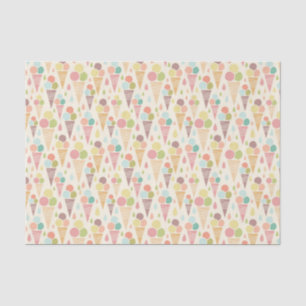 Ice cream cones pattern tissue paper