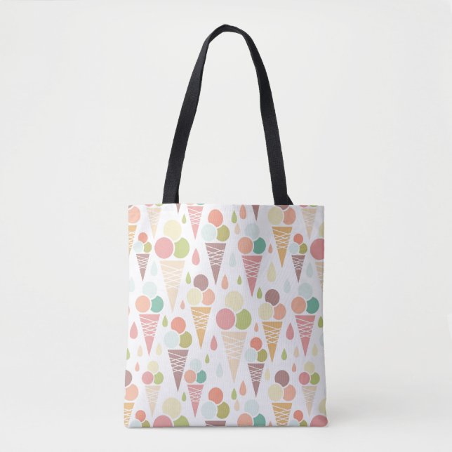 Ice cream cones pattern tote bag (Front)