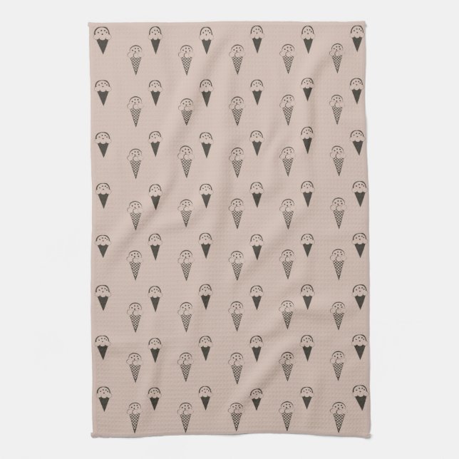 Ice Cream Cones Tea Towel (Vertical)