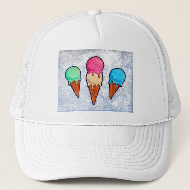 Ice Cream Cones Trucker Hat (Front)