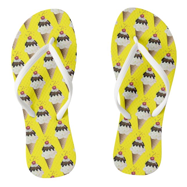 ice cream cones with sprinkles jandals (Footbed)