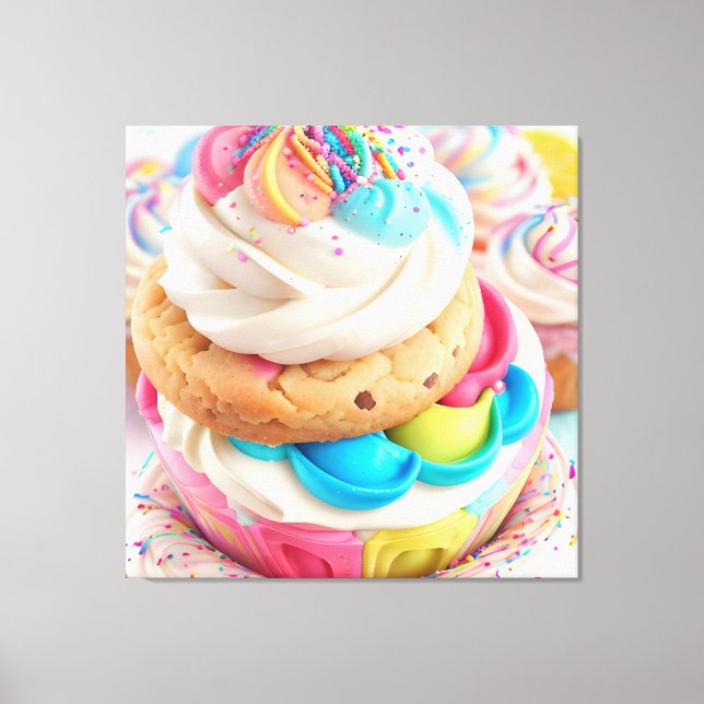 Ice Cream Cookie Canvas Print (Front)
