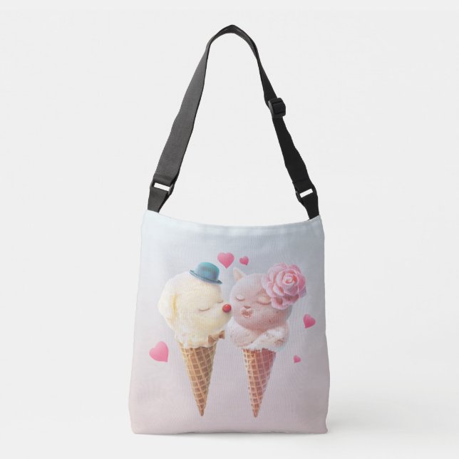 Ice Cream Couple – Love at First Lick Crossbody Bag (Front)
