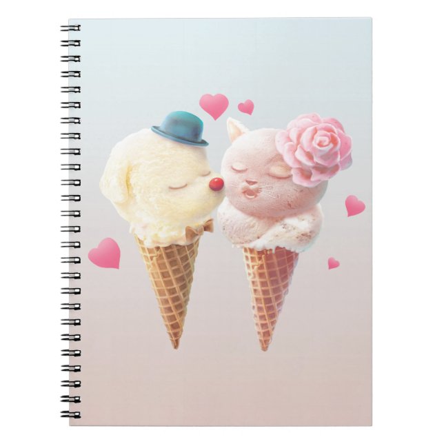 Ice Cream Couple – Love at First Lick Notebook (Front)