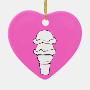 ice cream curls ceramic tree decoration