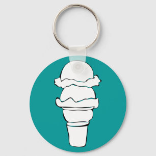 ice cream curls key ring