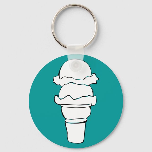 ice cream curls key ring (Front)