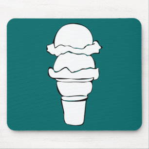 ice cream curls mouse pad