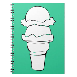 ice cream curls spiral notebook
