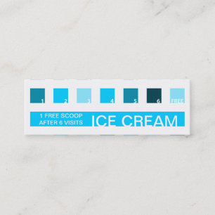 ICE CREAM customer appreciation (mod squares) Loyalty Card