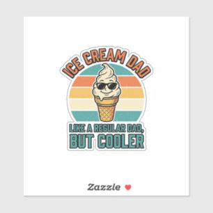 Ice Cream Dad Vintage Funny Cooler Dad Shirt Desig