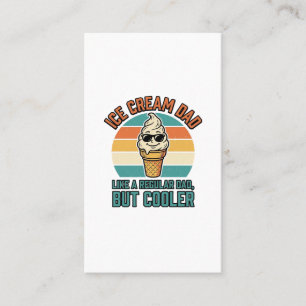 Ice Cream Dad Vintage Funny Cooler Dad Shirt Desig Business Card