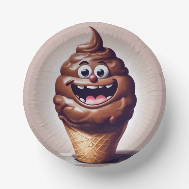 Ice Cream Days - cute scoop Paper Plate (Front)