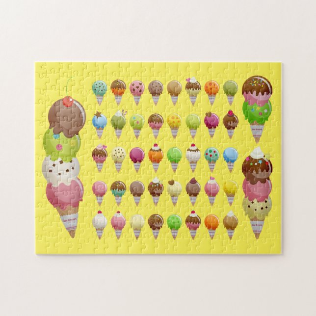 Ice Cream Delight Yummy Sweets Jigsaw Puzzle (Horizontal)