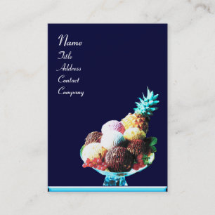 ICE CREAM  - DESERT SHOP,blue red Business Card