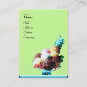 ICE CREAM  - DESERT SHOP,blue red green black Business Card