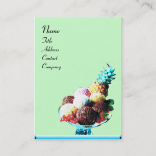 ICE CREAM - DESERT SHOP,blue red green black Business Card
