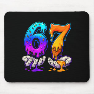 Ice Cream Drip 6 7 Number 67 Six Seven Meme Mens B Mouse Pad