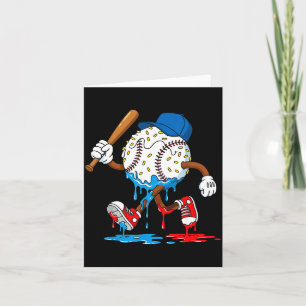 Ice Cream Drip Baseball Sts Baseball Lifestyle Boy Card
