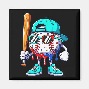 Ice Cream Drip Baseball Sts Baseball Lifestyle Boy Magnet