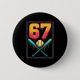 Ice Cream Drip Baseball Stuff 67 Meme Gen Alpha &a 6 Cm Round Badge