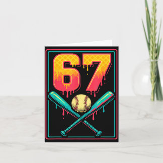 Ice Cream Drip Baseball Stuff 67 Meme Gen Alpha Z Card