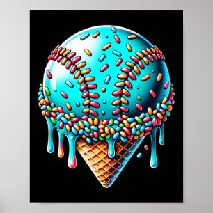 Ice Cream Drip Bysebyll Stuff Bysebyll Drip Cone B Poster