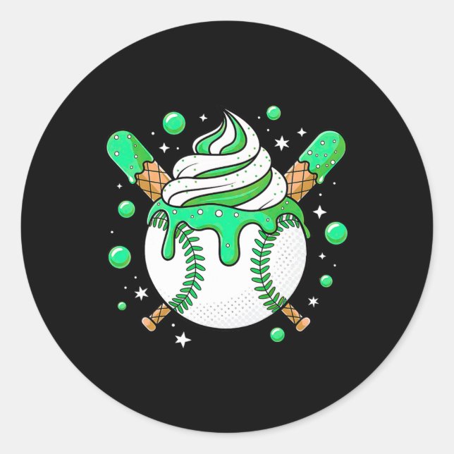 Ice Cream Drip Bysebyll Stuff Shirt Stuff Bysebyll Classic Round Sticker (Front)