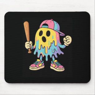 Ice Cream Drip Colourful Ghost Baseball Spots Hall Mouse Pad