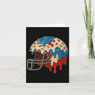 Ice Cream Drip Football Helmet 4th Of July Boys Ki Card