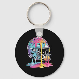 Ice Cream Drip Football Stuff Boys Qb Rb Lineman W Key Ring