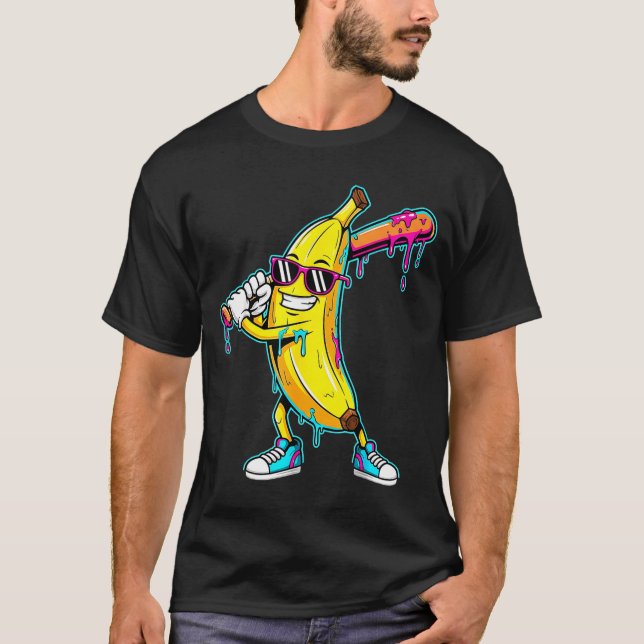 Ice cream drip graphic funny colour splash design  T-Shirt (Front)