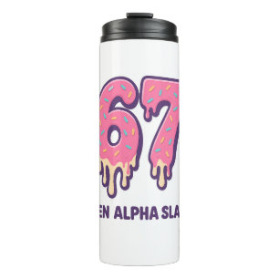 Ice Cream Drip Meme Gen Alpha 67 Thermal Tumbler