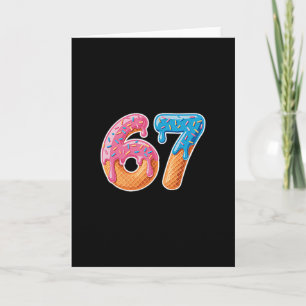 Ice Cream Drip Six Seven 6 7 Meme 67  Card
